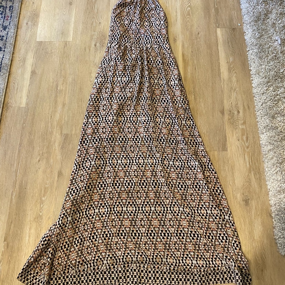 Joie Lace Up Back Maxi Dress - 100% Silk - Size 4